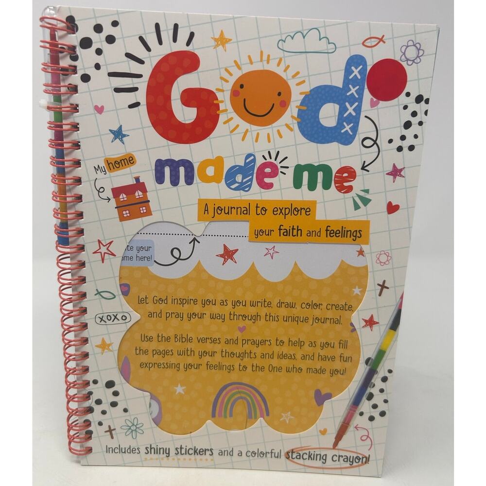 God made‎ me A Journalto Explore your Faith and Feelings Book Shiny Stickers